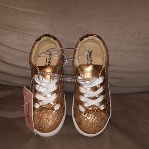 NWT Juicy Couture gold sneakers